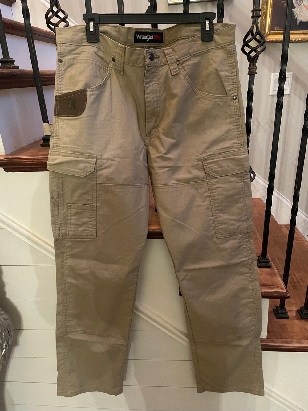 Wrangler Riggs Workwear Men's Khaki Cargo Pants - Utility Pocket Workwear